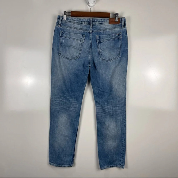 Tommy Hilfiger Distressed Mid Rise Straight Ankle Suky Jeans Size 28 - Picture 2 of 9